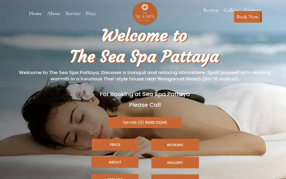 Screenshot of theseaspapattaya.com